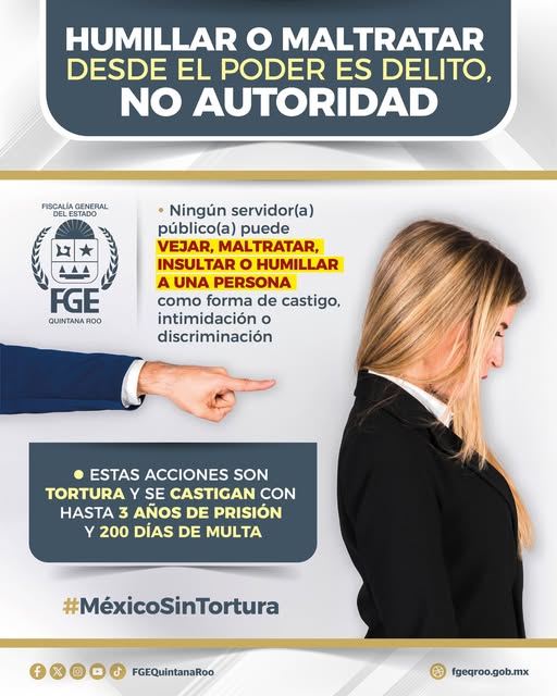 Abuso de poder es delito: autoridades recuerdan que humillar o maltratar desde un cargo público puede llevar hasta 3 años de prisión