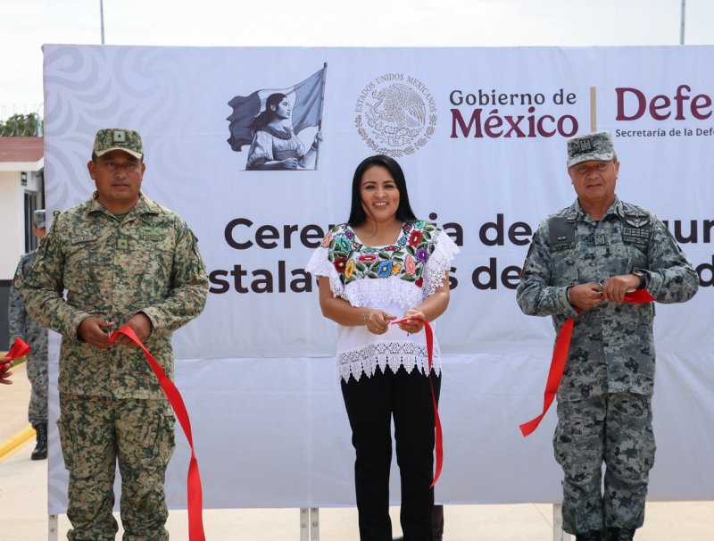 ASISTE BLANCA MERARI A LA INAUGURACIÓN DE LAS INSTALACIONES DE LA GUARDIA NACIONAL EN LEONA VICARIO