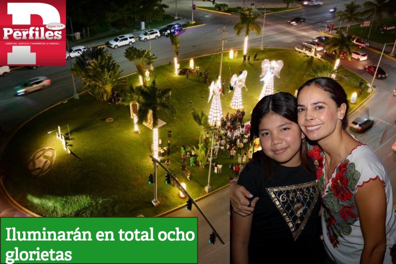 #Cancún enciende el espíritu navideño con el arranque oficial de sus glorietas iluminadas