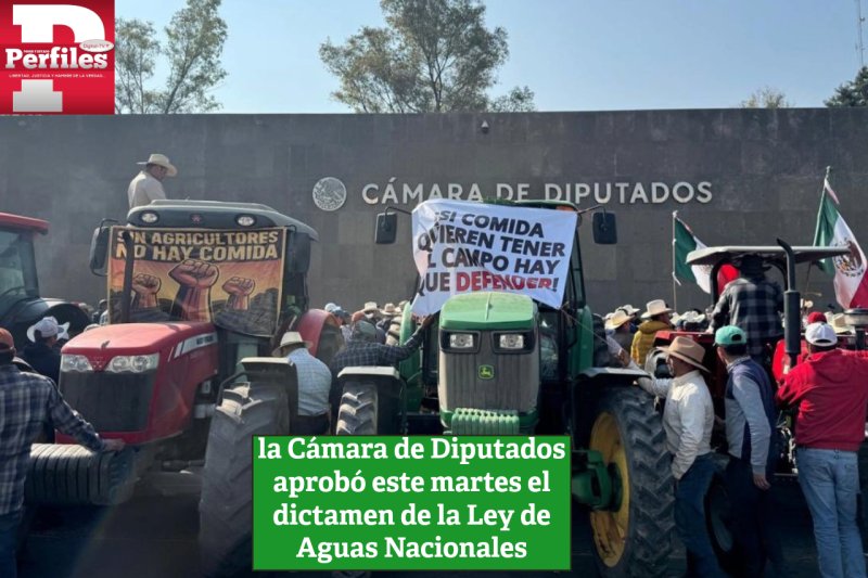 Comisiones de la Cámara de Diputados dan luz verde a la nueva Ley de Aguas Nacionales en medio de protestas de agricultores