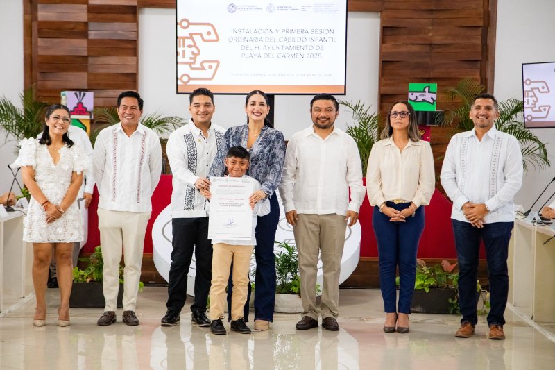 Con Estefanía Mercado, la niñez tiene voz y voto: instalan el Cabildo Infantil 2025 en Playa del Carmen