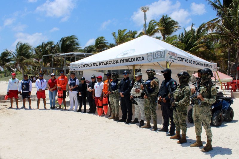 CONTINÚAN PROTECCIÓN CIVIL Y BOMBEROS MISIÓN DE MANTENER A PUERTO MORELOS COMO DESTINO TURÍSTICO SEGURO