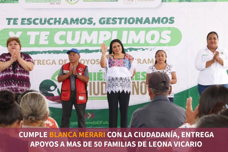 CUMPLE BLANCA MERARI CON LA CIUDADANÍA, ENTREGA APOYOS A MAS DE 50 FAMILIAS DE LEONA VICARIO
