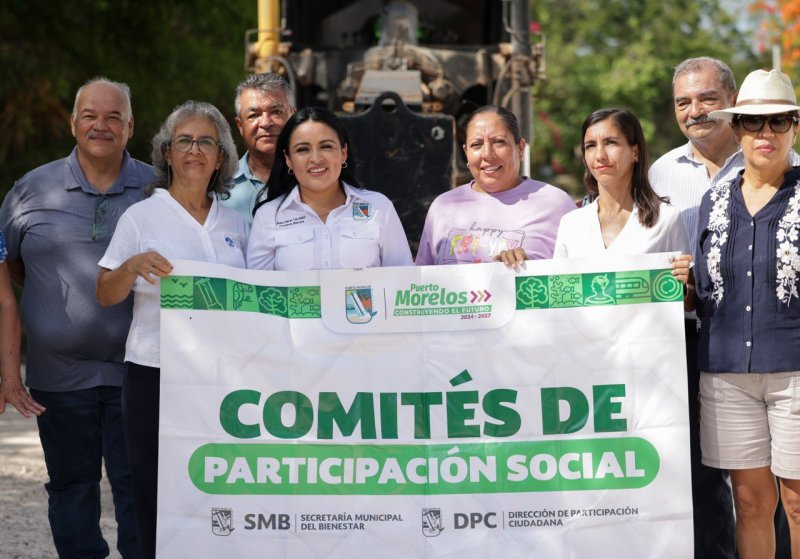 CUMPLE BLANCA MERARI SU PALABRA AL INICIAR LA SEGUNDA FASE DE PAVIMENTACIÓN DE LA CALLE 5 SUR