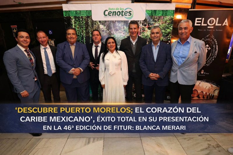 “DESCUBRE PUERTO MORELOS; EL CORAZÓN DEL CARIBE MEXICANO”, ÉXITO TOTAL EN SU PRESENTACIÓN EN LA 46ª EDICIÓN DE FITUR: BLANCA MERARI