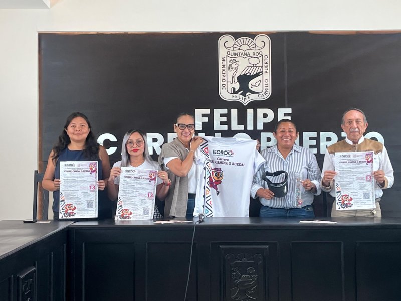 El IEQROO y el Ayuntamiento de Felipe Carrillo Puerto, promueven carrera por la democracia y la no violencia .