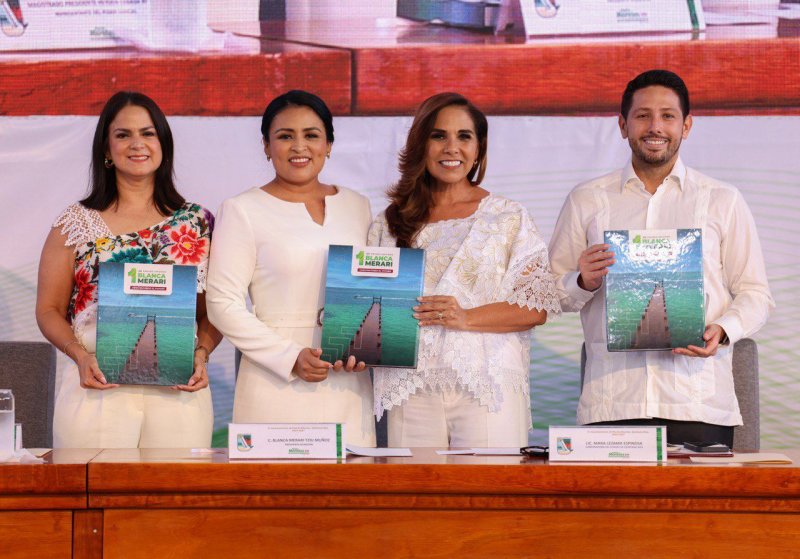 EN PUERTO MORELOS LA TRANSFORMACIÓN AVANZA AFIRMA BLANCA MERARI EN SU PRIMER INFORME