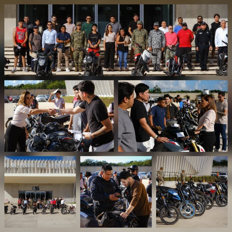 Gobierno de Quintana Roo devuelve 16 motocicletas recuperadas y llama a reforzar la denuncia ciudadana
