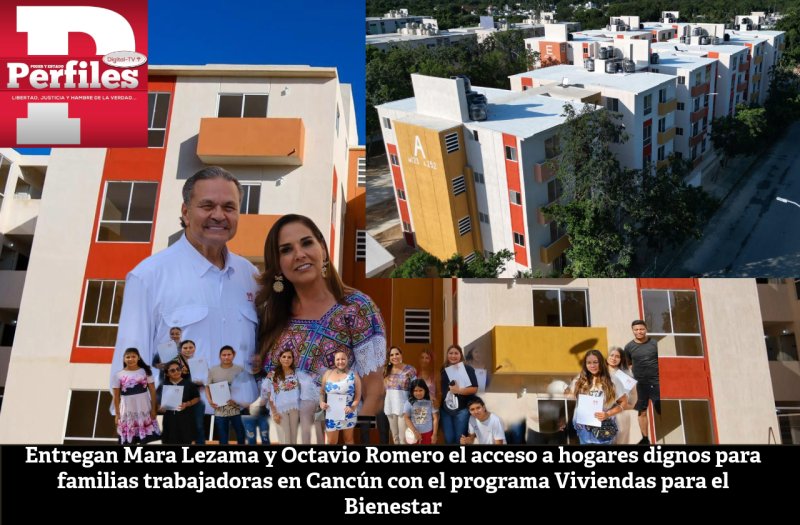 Gobierno de Quintana Roo entrega viviendas a familias trabajadoras en Cancún como parte del programa “Viviendas para el Bienestar”