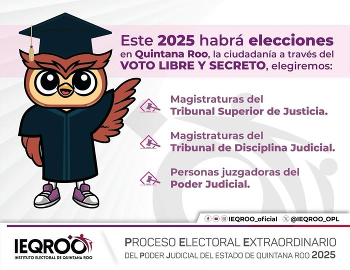 Histórica elección en 2025: ciudadanía elegirá a quienes impartirán justicia en México y Quintana Roo