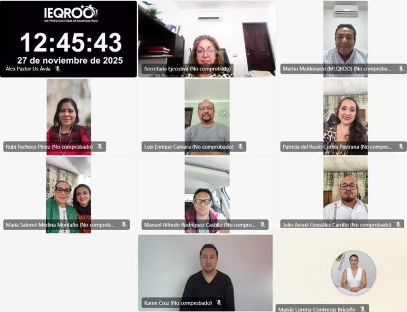 IEQROO – Integrantes del Consejo General reciben informe de la Secretaría Ejecutiva.