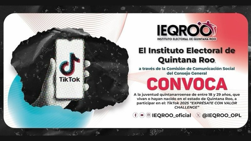 IEQROO lanza reto en TikTok para impulsar la participación juvenil en la democracia