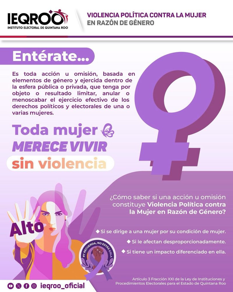 IEQROO promueve derechos político-electorales y combate la violencia política contra las mujeres