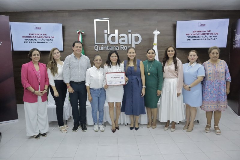 IEQROO recibe reconocimiento por buenas prácticas en Transparencia.