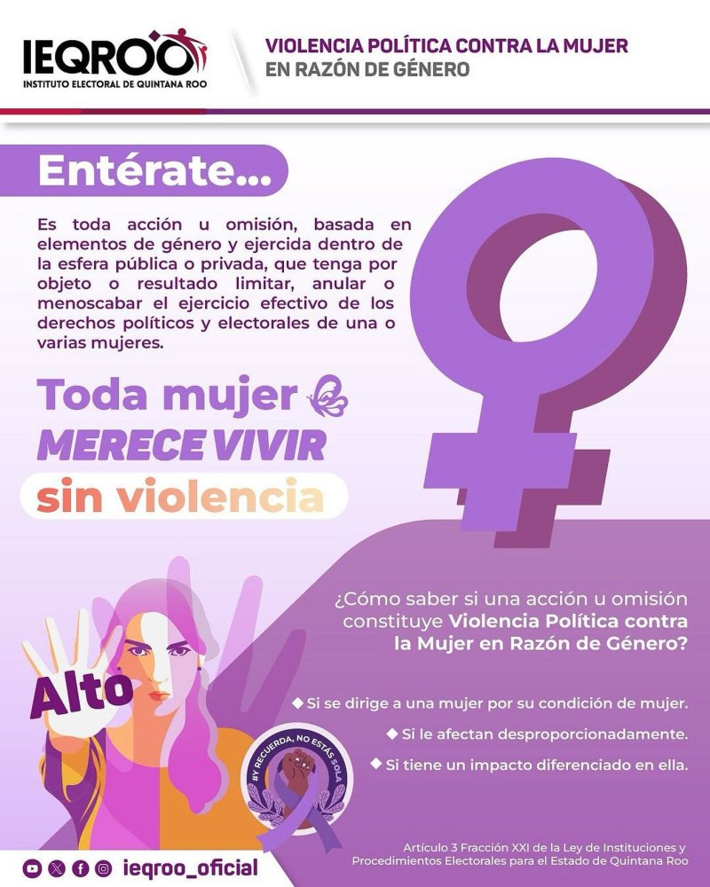 IEQROO refuerza la lucha contra la violencia política hacia las mujeres