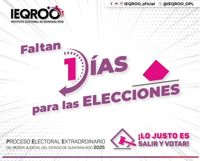 IEQROO – Todo listo para la jornada electoral del 1 de junio en Quintana Roo