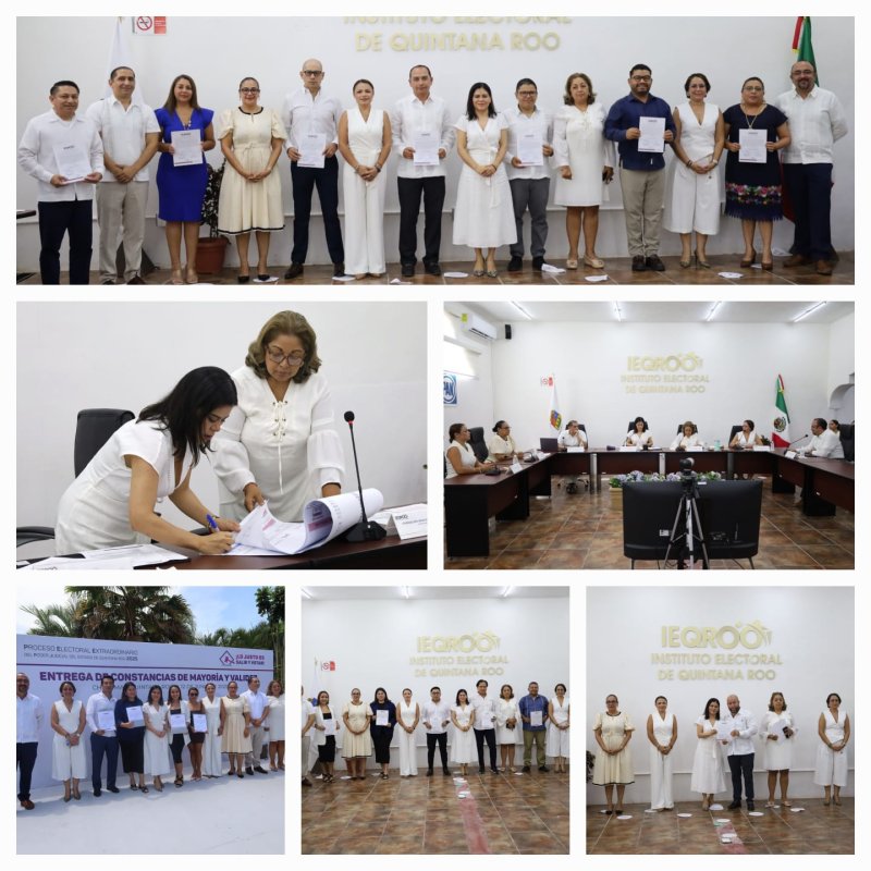 IEQROO valida y asigna cargos de las elecciones del PEEPJ2025.