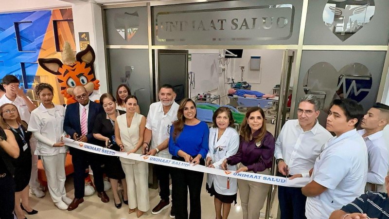 Inaugura Mara Lezama el Centro de Simulación Clínica, Licenciatura en Medicina y presentación del proyecto Hospital de la universidad Unimaat