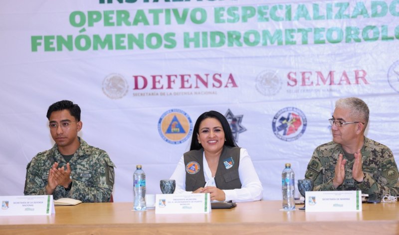 INSTALA BLANCA MERARI COMITÉ OPERATIVO ESPECIALIZADO EN FENÓMENOS HIDROMETEOROLÓGICOS 2026 EN PUERTO MORELOS