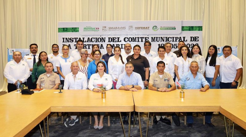 INSTALA PUERTO MORELOS COMITÉ MUNICIPAL DE INICIO DE TEMPORADA DE PROTECCIÓN Y CONSERVACIÓN DE LA TORTUGA MARINA 2026