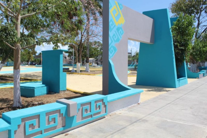 La SEOP mejoró la imagen urbana del parque Del Bosque en Chetumal