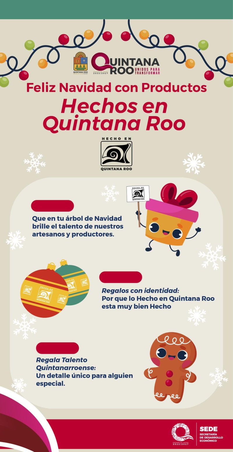 Promueven consumo de productos locales durante la temporada decembrina en Quintana Roo