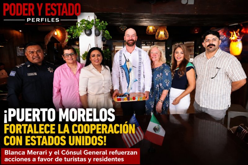¡Puerto Morelos fortalece la cooperación con Estados Unidos! Blanca Merari y el Cónsul General refuerzan acciones a favor de turistas y residentes
