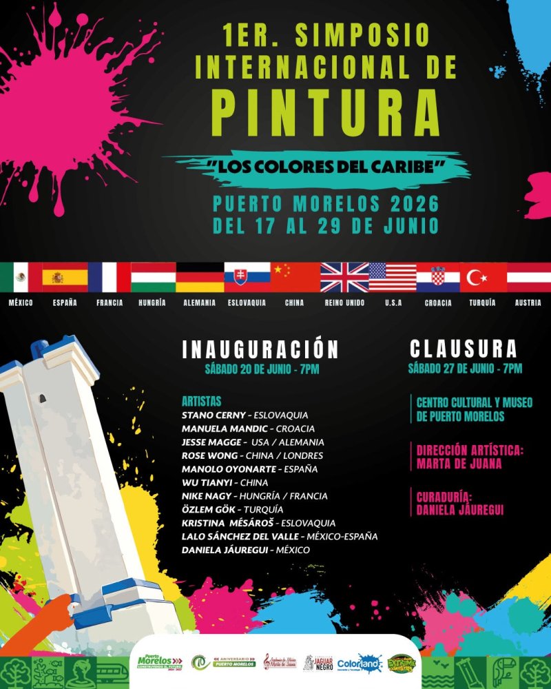 PUERTO MORELOS PRESENTA EL 1ER SIMPOSIO INTERNACIONAL DE PINTURA “LOS COLORES DEL CARIBE”