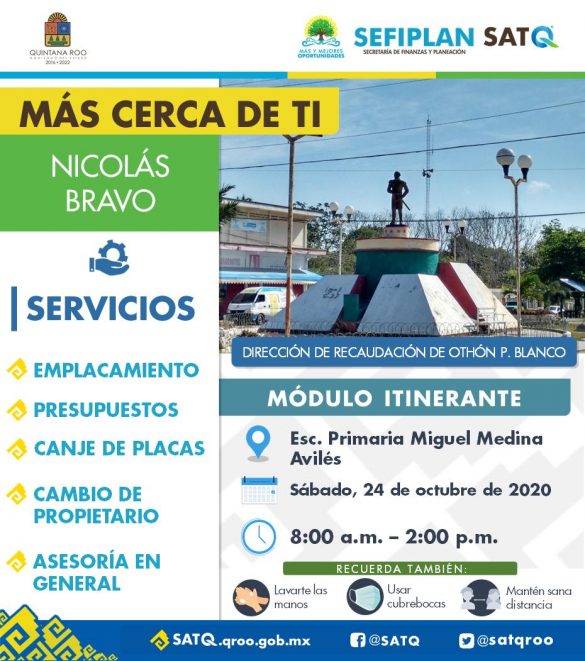 Regresan Módulos Itinerantes del SATQ con las respectivas medidas de higiene