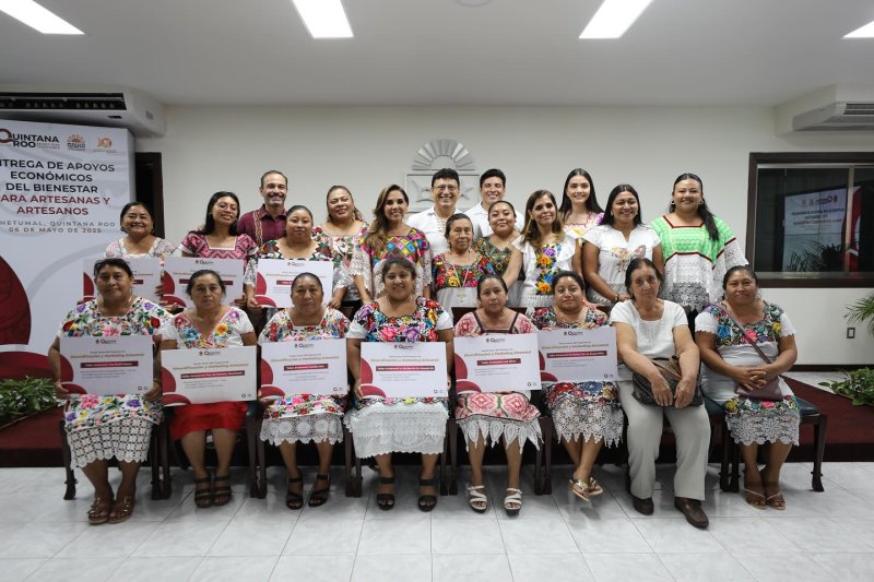 sede – Apoyos económicos benefician a más de 170 artesanos en siete municipios de Quintana Roo