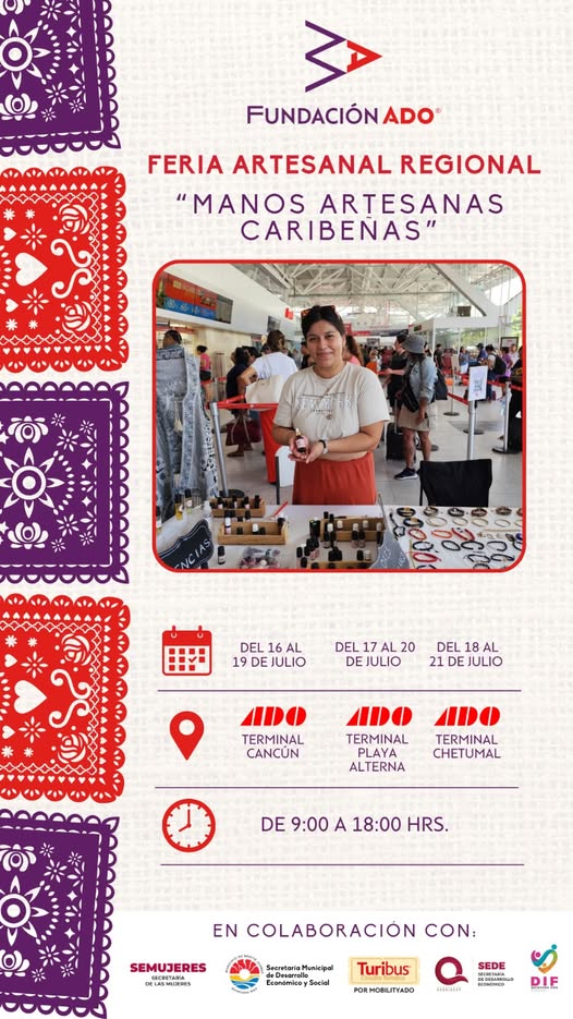 SEDE – Artesanas del Caribe mexicano exhiben su talento en la Feria Regional “Manos Artesanas Caribeñas”