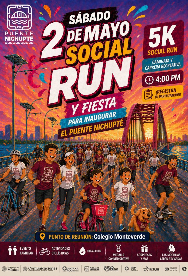 SEDE – Convocan a la ciudadanía a la inauguración del Puente Nichupté este 2 de mayo