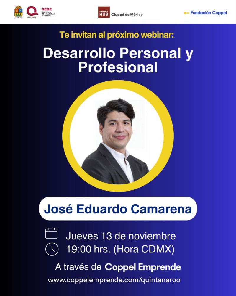 SEDE – Coppel Emprende anuncia webinar para impulsar el desarrollo personal y profesional de emprendedores