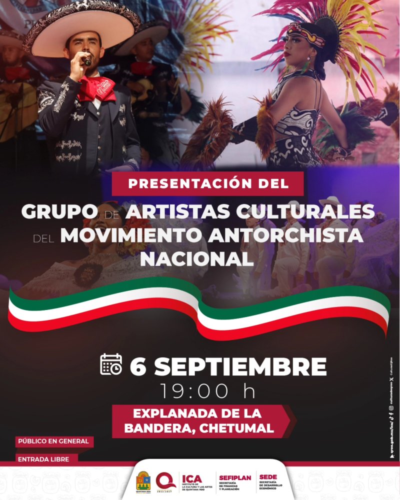 SEDE – El arte se toma Chetumal: Grupo Antorchista presentará espectáculo cultural en la Explanada de la Bandera