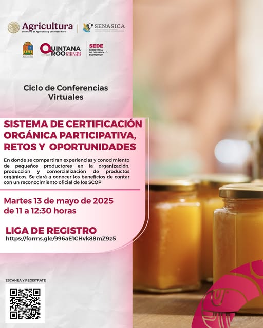 SEDE – Impulsan certificación orgánica entre pequeños productores con ciclo de conferencias virtuales