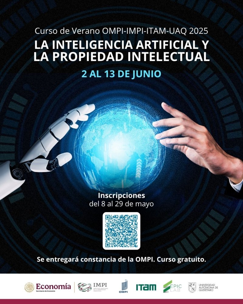 SEDE – Invita SEDE Quintana Roo al Curso de Verano 2025 del IMPI sobre Inteligencia Artificial y Propiedad Intelectual
