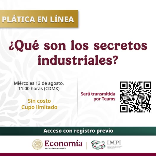 SEDE – Invitan a plática virtual sobre secretos industriales para emprendedores y empresas en Quintana Roo