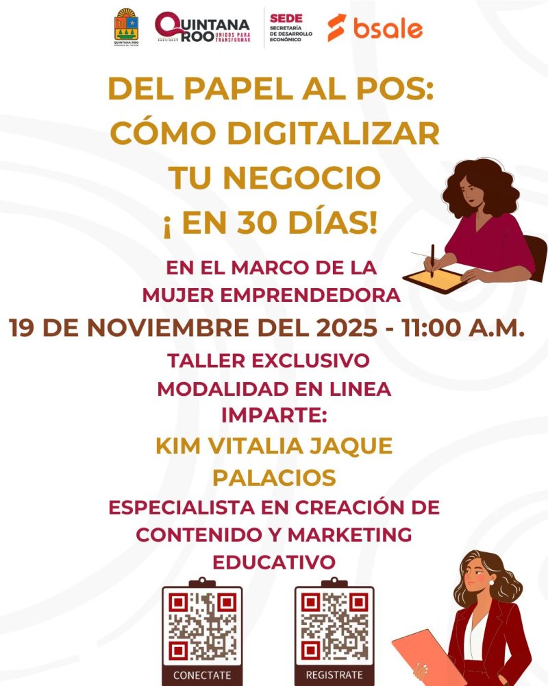 SEDE – Quintana Roo Conmemora el Día Internacional de la Mujer Emprendedora con Taller de Digitalización de Negocios