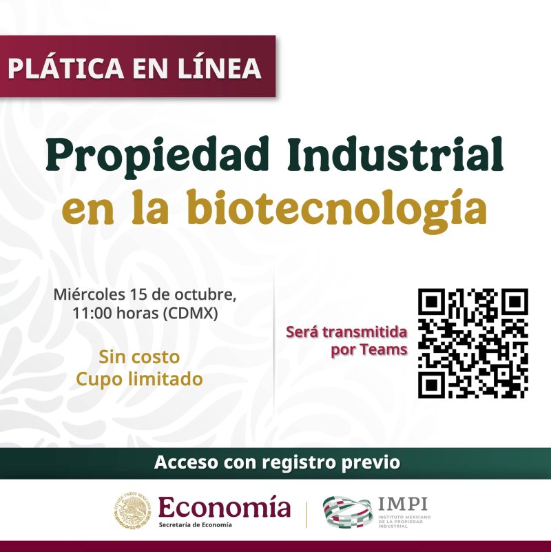 SEDE Quintana Roo e IMPI impulsan la innovación con plática sobre propiedad industrial en biotecnología