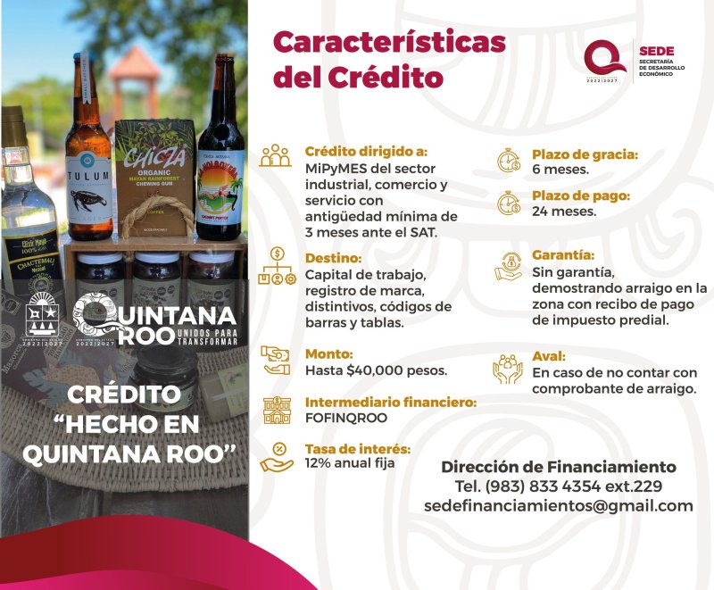 SEDE Quintana Roo impulsa a las MiPyMEs con nuevos esquemas de financiamiento accesible