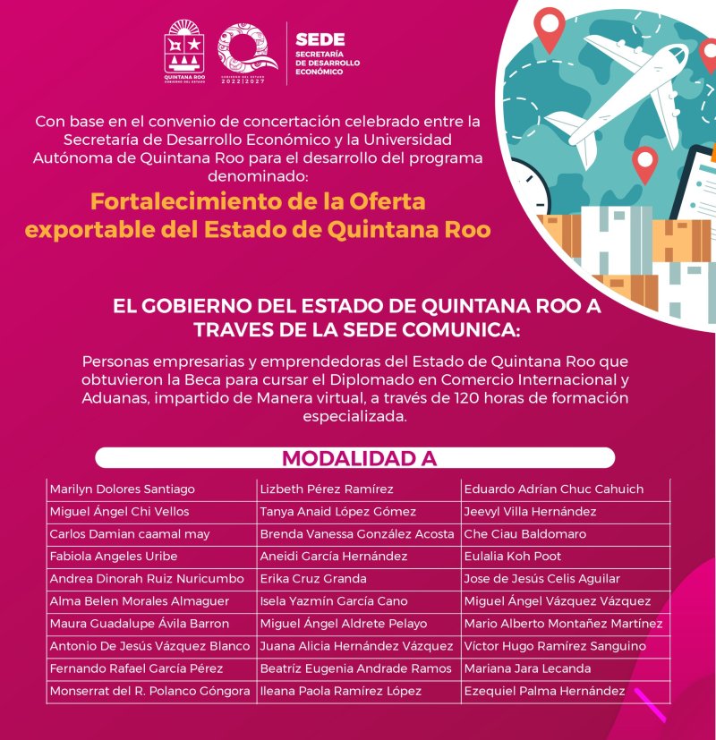 SEDE – Quintana Roo impulsa el talento local con el Diplomado en Comercio Internacional y Aduanas