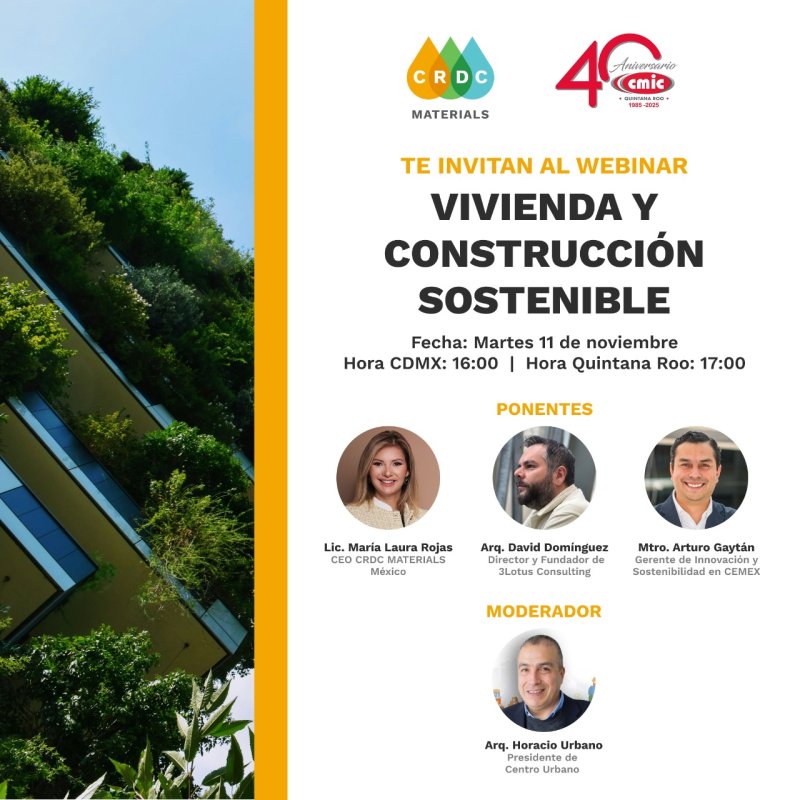 SEDE – Quintana Roo impulsa la construcción sostenible con webinar sobre economía circular y materiales innovadores