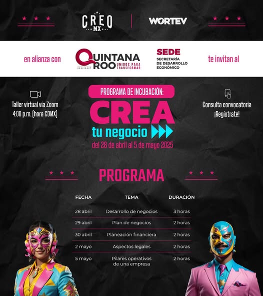 SEDE – Quintana Roo lanza programa en línea para emprendedores: “CREA tu negocio”