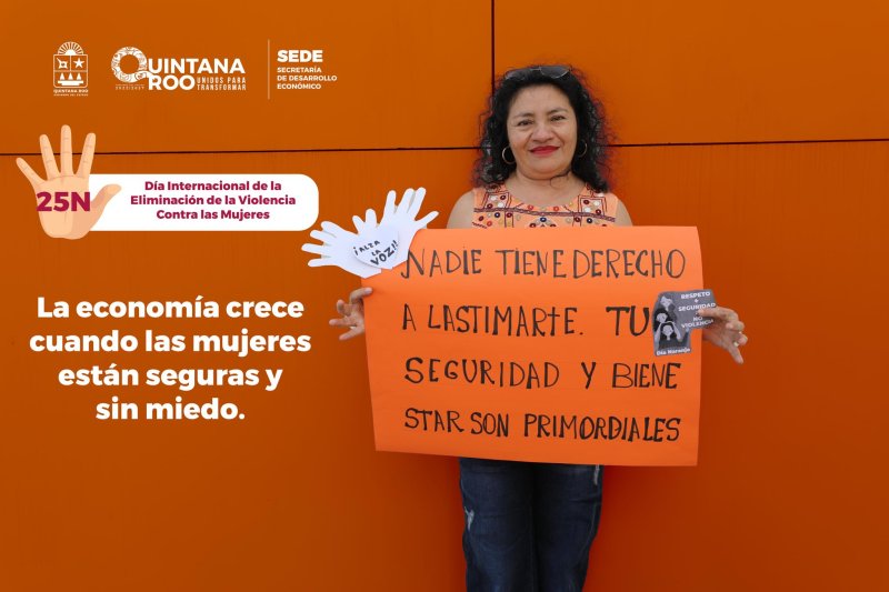 SEDE – Quintana Roo refuerza acciones durante los 16 Días de Activismo contra la Violencia hacia las Mujeres