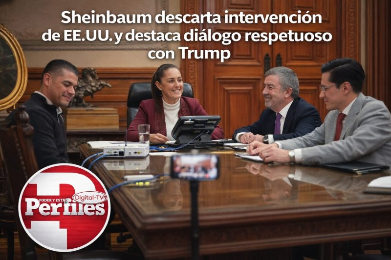 Sheinbaum descarta intervención de EE.UU. y destaca diálogo respetuoso con Trump