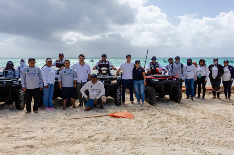 Tulum Fortalece su Capacidad de Vigilancia y Limpieza en Playas con la Entrega de Cuatrimotos a Zofemat