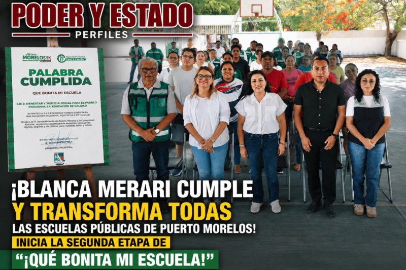 ¡Blanca Merari cumple y transforma todas las escuelas públicas de Puerto Morelos! Inicia la segunda etapa de “¡Qué Bonita Mi Escuela!”