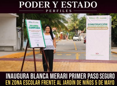 INAUGURA BLANCA MERARI PRIMER PASO SEGURO EN ZONA ESCOLAR FRENTE AL JARDÍN DE NIÑOS 5 DE MAYO