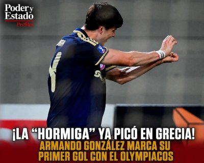 ¡LA “HORMIGA” YA PICÓ EN GRECIA! ARMANDO GONZÁLEZ MARCA SU PRIMER GOL CON EL OLYMPIACOS