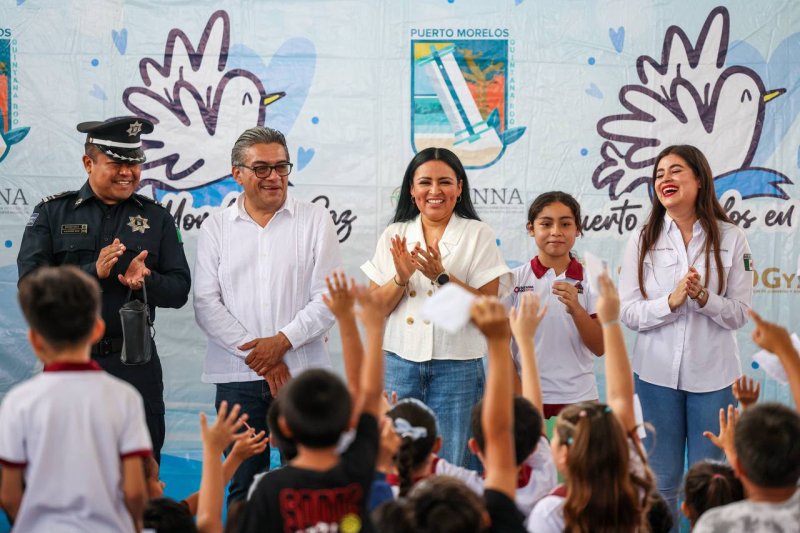 ¡PUERTO MORELOS APUESTA POR LA PAZ DESDE LAS AULAS! BLANCA MERARI IMPULSA VALORES CONTRA LA VIOLENCIA INFANTIL